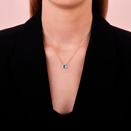 Tirisi Tirisi Milano Mini Sweeties Collier 18k Roségoud met London Blue Topaas TP9152LBTP