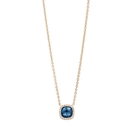 Tirisi Tirisi Milano Mini Sweeties Collier 18k Roségoud met London Blue Topaas TP9152LBTP