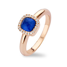 Tirisi Tirisi Milano Mini Sweeties Ring 18k Roségoud met Saffier en diamant TR9624LSP