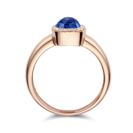 Tirisi Tirisi Milano Mini Sweeties Ring 18k Roségoud met Saffier en diamant TR9624LSP