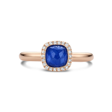 Tirisi Tirisi Milano Mini Sweeties Ring 18k Roségoud met Saffier en diamant TR9624LSP