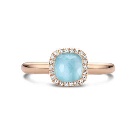 Tirisi Tirisi Milano Mini Sweeties Ring 18k Roségoud met Turkoois en diamant TR9624TQP
