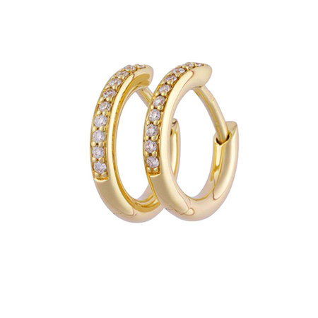 Bron BRON Creolen Lux 18k Geelgoud met diamant 7OG477913BR