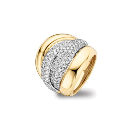 HuisCollectie HuisCollectie Ring bicolor goud 14k diamant 0.77crt G/Si 23070