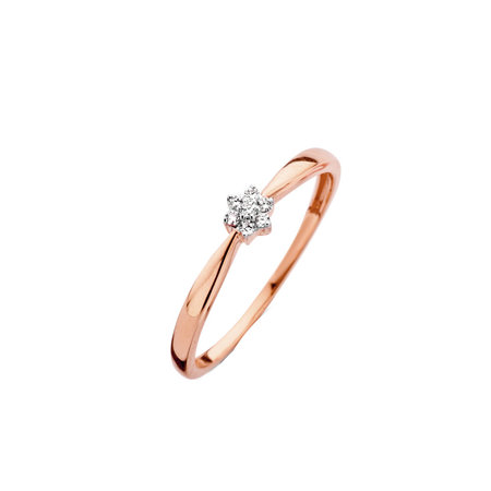 HuisCollectie HuisCollectie Ring 14k Roségoud met 0.05ct Diamant 605713