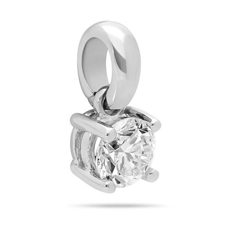 HuisCollectie HuisCollectie Solitair Hanger 18k Witgoud met 0.12ct diamant 611095