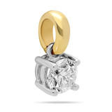 HuisCollectie HuisCollectie Solitair Hanger 18k Bicolor goud met 0.08ct diamant 611096