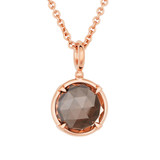 Bron BRON Mira Mira Hanger 18k Roségoud Rookkwarts 12mm 8HR3418SQB
