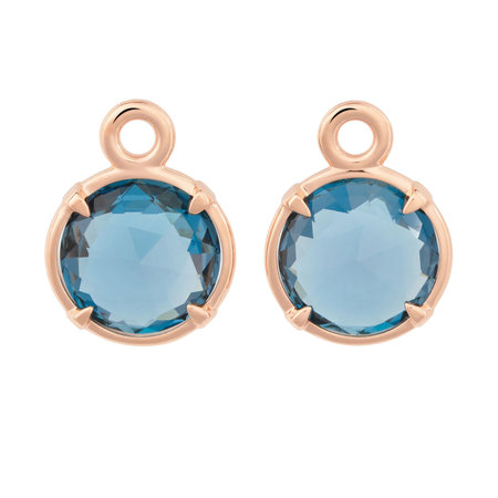 Bron BRON Creoolaanhangers Mira Mira 18k Roségoud met Topaas 12mm 8OR4849TLB