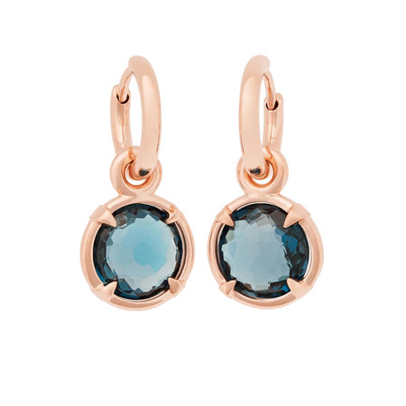 Bron BRON Creoolaanhangers Mira Mira 18k Roségoud met Topaas 10mm 8OR4856TLR