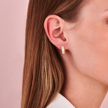 Tirisi TIRISI Creolen Amsterdam 18k Witgoud met diamant TE9234DW