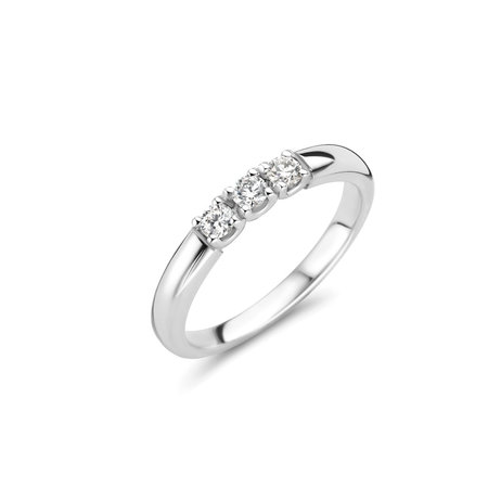 HuisCollectie HuisCollectie Ring 18k Witgoud Alliance 0.12ct 611202