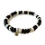 Y&G Y&G Armband 14k geelgoud met onyx en witte agaat  (6x4mm)- SP0026