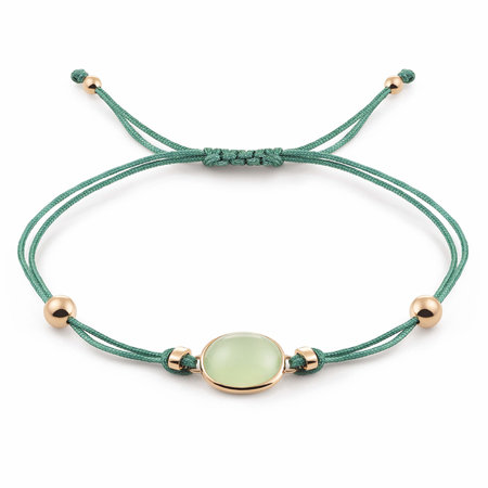 AL CORO AL CORO Armband Amici 18k Roségoud met Prehniet NB596GRPR