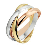 Mrs.Janssen Mrs.Janssen Ring 14k Tricolor goud 2.5mm 611305