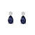 HuisCollectie Huiscollectie Oorstekers 14k witgoud met blauw saffier en diamant 0.03HSI 611169