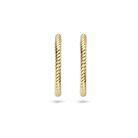 Blush Blush Creolen 14k geelgoud met tors motief 1.5 x 14mm-7286YGO