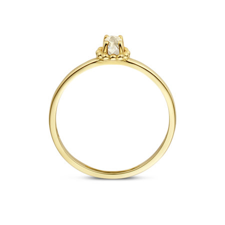Blush Blush Ring 14k geelgouden ring met Witte Topaas 1227YWT
