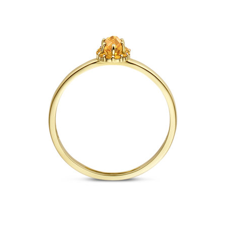 Blush Blush Ring 14k geelgouden ring met Goudgele Citrien-1226YCI