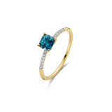 Blush BLUSH Diamonds Ring 14k Geelgoud met diamant en London Blue Topaas - 1638YDL