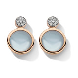 AL CORO AL CORO Oorhangers Amici 18k Roségoud met Topaas en diamant E21151TR