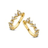 Mrs.Janssen MRS.Janssen Creolen 14k geelgoud met 0.32ct diamant 611338