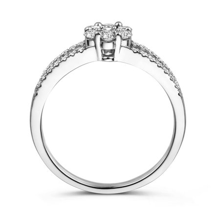 HuisCollectie Huiscollectie Ring 14k witgoud met 0.55ct diamant 611347