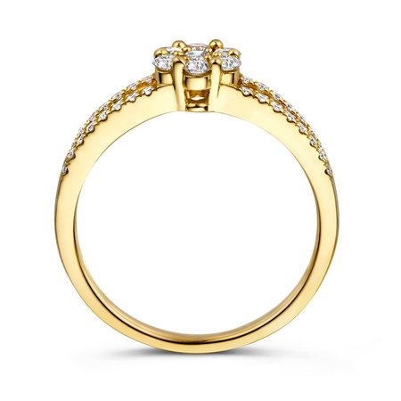 HuisCollectie Huiscollectie Ring 14k geelgoud met 0.55ct diamant 611346