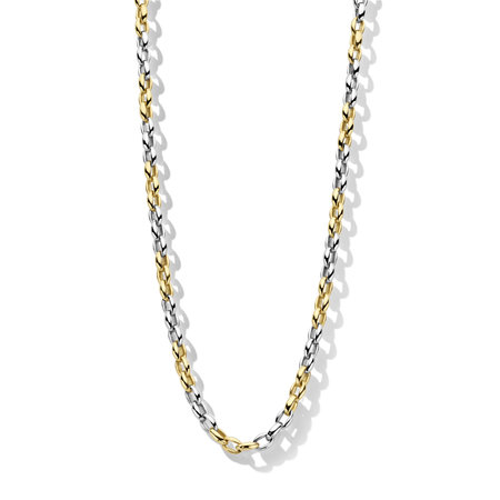 HuisCollectie HuisCollectie Collier 14k bicolor goud fantasie schakel 4 mm  45 cm 610589