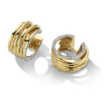 AL CORO AL CORO Creolen Mezzaluna 18k Geelgoud met diamant E1868G