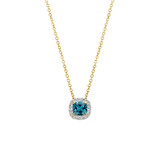 Blush Blush Diamonds Collier 14k Geelgoud met diamant en London Blue topaas 3607YDL