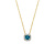 Blush Blush Diamonds Collier 14k Geelgoud met diamant en London Blue topaas 3607YDL