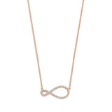 Bigli BIGLI Collier Infinity 18k Roségoud met diamant 23H80Rdia