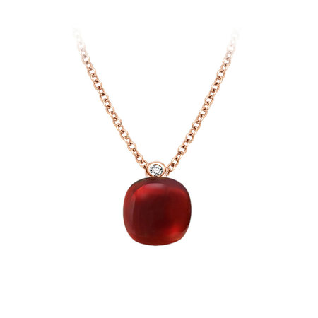 Bigli BIGLI Collier Mini Sweety Small 18k Roségoud Granaat 20H73Rgranmp