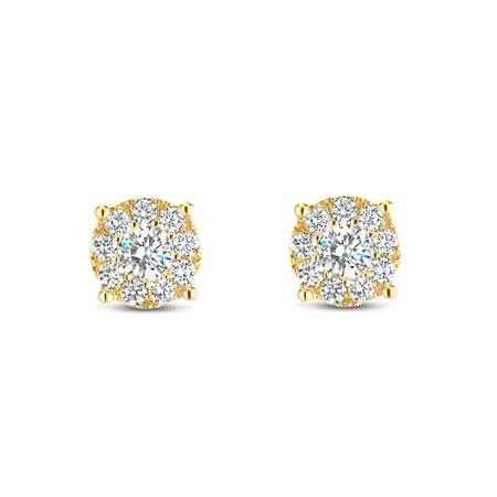 HuisCollectie HuisCollectie Oorstekers 14k geelgoud met diamant 0.55ct 611160