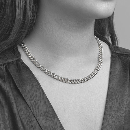 HuisCollectie HuisCollectie  Collier 14k witgoud gourmet 6mm 45cm 609627