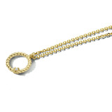 Mrs.Janssen Mrs. Janssen 14krt geelgouden collier rondje diamant 41 - 43 - 45 cm 0.01ct g si - 611534