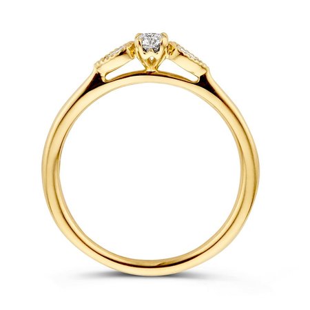 Mrs.Janssen MRS.Janssen Ring 14k geelgoud met diamant 0.35crt H/Si 611629