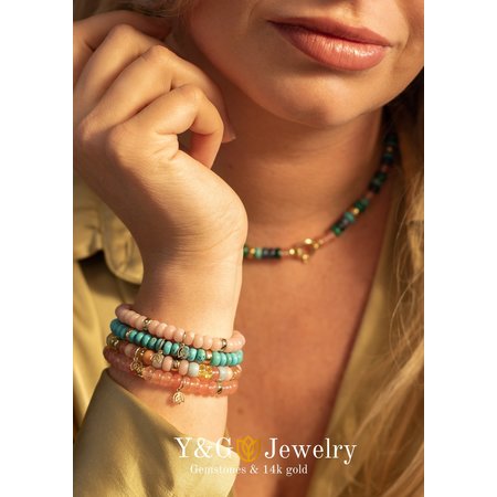 Y&G Y&G Armband 14k geelgoud met Carneool - 7008