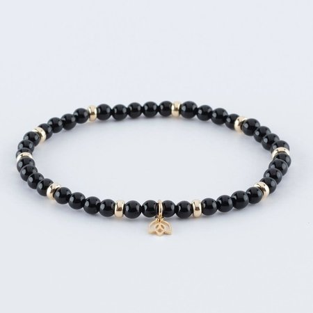 Y&G Y&G Armband 14k geelgoud met Onyx - 10-4013