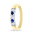 R&C R&C Ring Carole 14k Geelgoud met diamant en saffier RIN1705-3PW-2BLSA