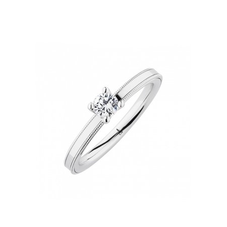 Christian Bauer Christian Bauer Ring 18k Witgoud met 0.20ct diamant 0140553