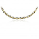 HuisCollectie HuisCollectie Collier 14k Bicolor geelgoud met witgoud 7mm 45cm 611788