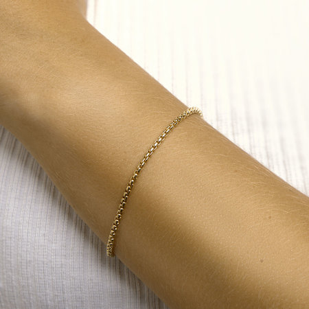 HuisCollectie Mrs.Janssen Armband 14k Geelgoud Venetiaans Bol 2.5mm x 19cm  - 611806