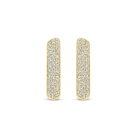 Tirisi Moda Tirisi Creolen 18k geelgoud met diamant TE9306D