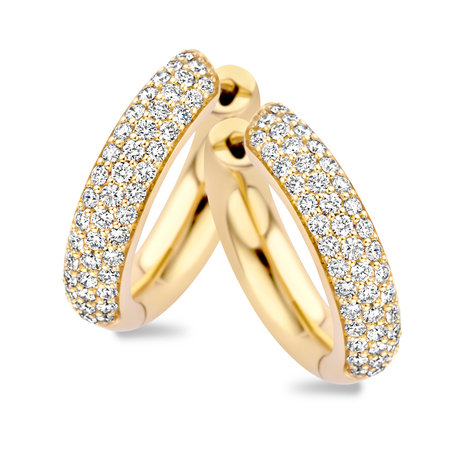 Tirisi Tirisi Creolen 18k geelgoud met diamant TE9306D