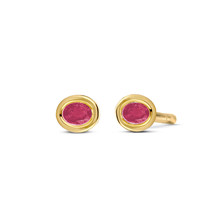 MissSpring Miss Spring Oorknoppen 14k geelgoud met roze toermalijn MSO612GG-RT