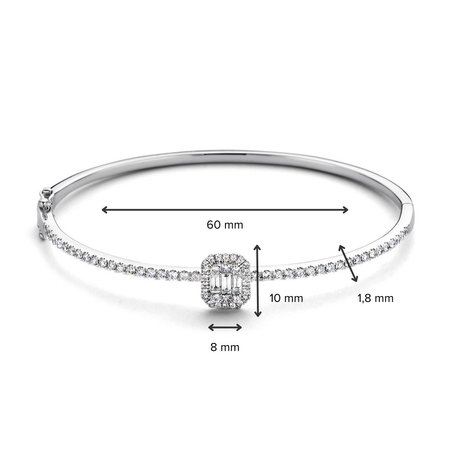 Mrs.Janssen Mrs. Janssen Armband 14k Witgoud met 1,18ct diamant - 611983