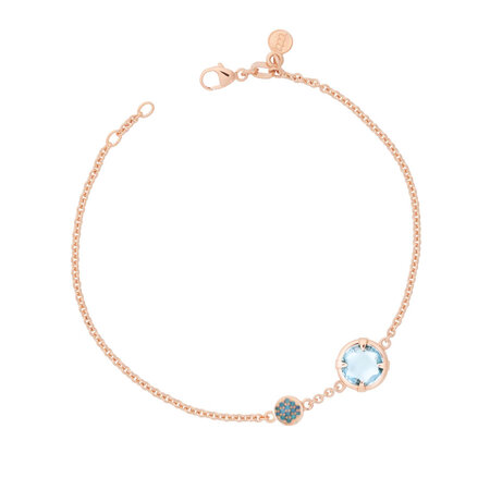 Bron BRON Armband Mira Mira 18k Roségoud met Topaas en diamant 8AR4021BTBBRIBR