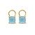 Jarrèl JARREL Los Angeles petit Creoolhangers 14k Geelgoud met blauw topaas 4y.3315.TOC